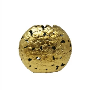Ваза керамическая золото 13 см Prima BUREAU ДИЗАЙНЕРСКИЕ 263044 Золото