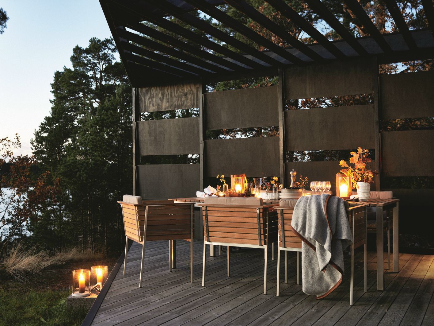 Садовое кресло из тикового дерева с подлокотниками Skargaarden Häringe ARCH-00152221