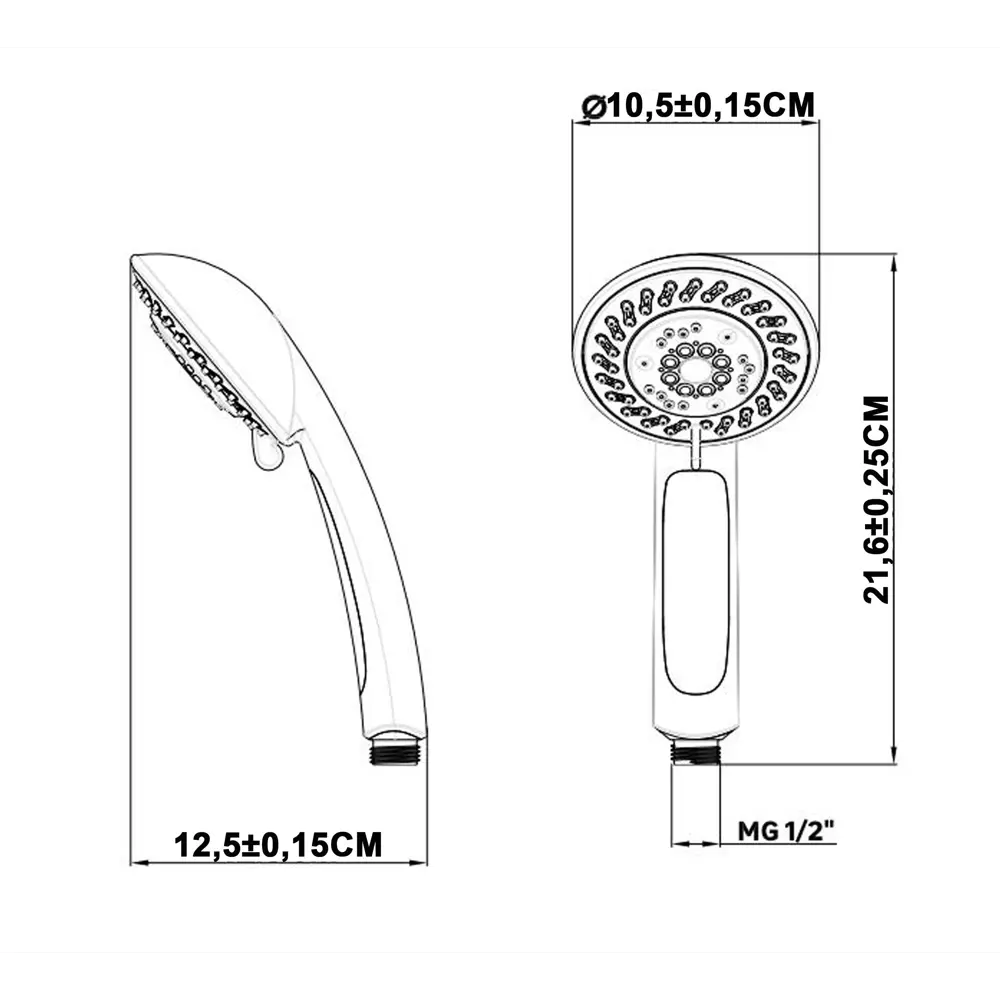 Лейка для душа KONSENSA Силла 804405CP 4 режима цвет хром STLM-2180116 - Вид №2