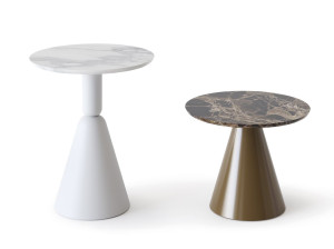 Круглый мраморный журнальный столик