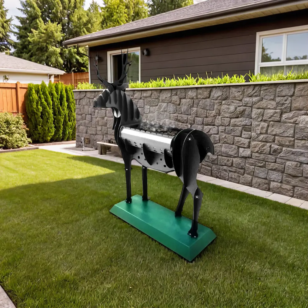 Мангал стационарный Firewood Олень 42.5x90x100.5 см сталь черный STLM-2157635 - Вид №4