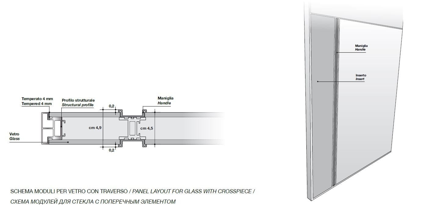 Кожаная распашная дверь Longhi Aluminiun Chic-Doors ARCH-00015073 - Вид №3