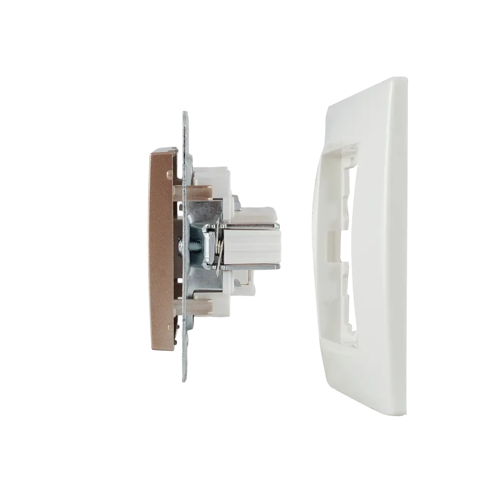 Телефонная розетка встраиваемая Lexman Виктория RJ11, цвет матовая бронза STLM-2120109 - Вид №5