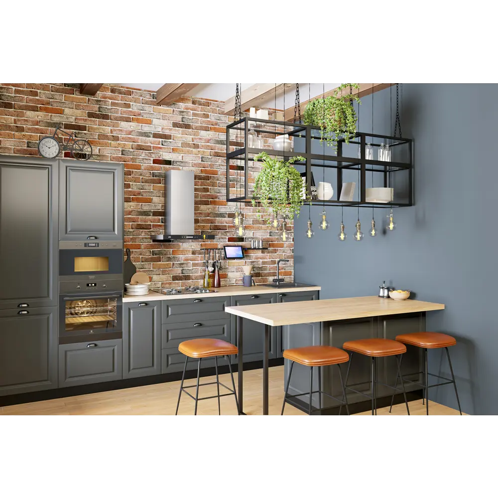 Фасад для кухонного ящика Мегион 39.7x38.1 см Delinia ID МДФ цвет тёмно-серый STLM-2136438 - Вид №6