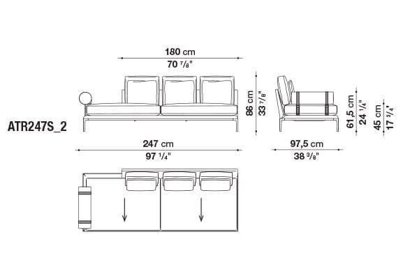 Кожаный диван B&B Italia Атолл ARCH-00112726 - Вид №94