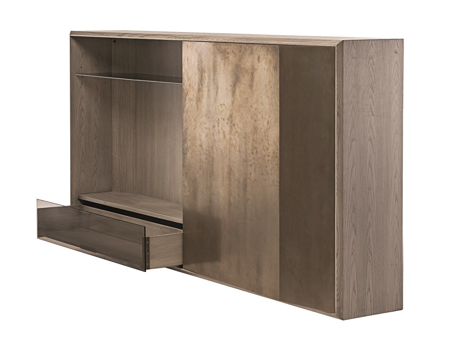 Деревянный подвесной шкаф с раздвижными дверями Shake ARCH-00149798 - Вид №1