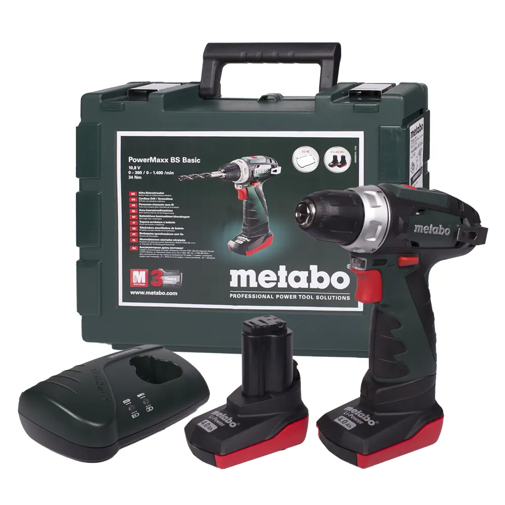 Шуруповерт Metabo PowerMaxx BS, Li-ion 10,8 В, 4 Ач STLM-2084750 - Вид №3