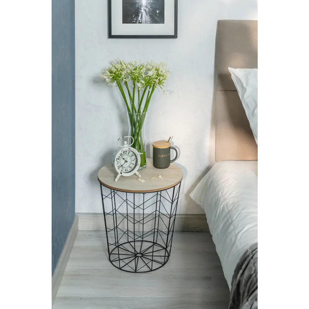 Столик журнальный Kumi d37 см цвет черный Atmosphera STLM-2052627 - Вид №1