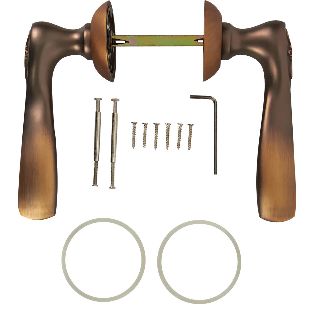 Ручка дверная на розетке EDS-A162CF, цвет кофе EDSON STLM-2027493 - Вид №2