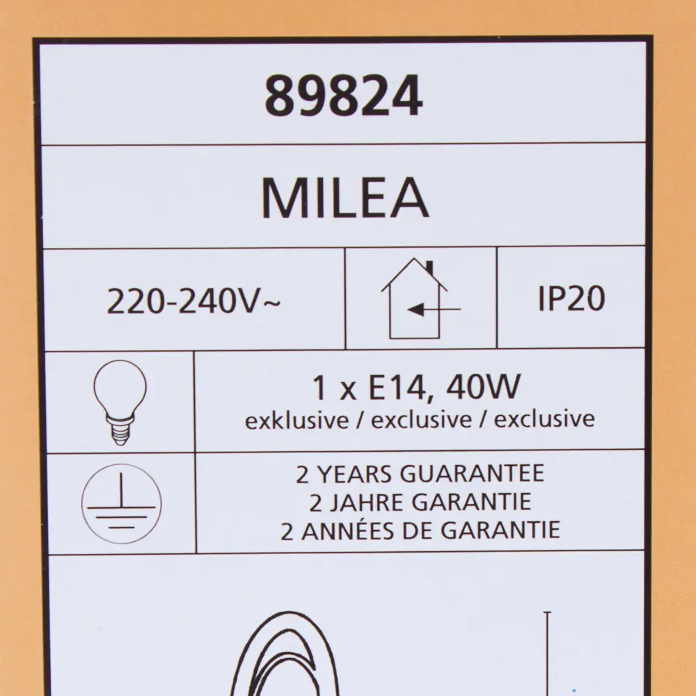 Бра «Milea» 1xE14x40 Вт Eglo STLM-2071085 - Вид №3