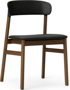1401025 Herit Обивка для стульев Smoked Oak Spectrum Leather Black Normann Copenhagen