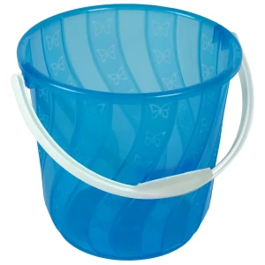 Ведро-спираль круглое Бриг пластик 10 л цвет голубой