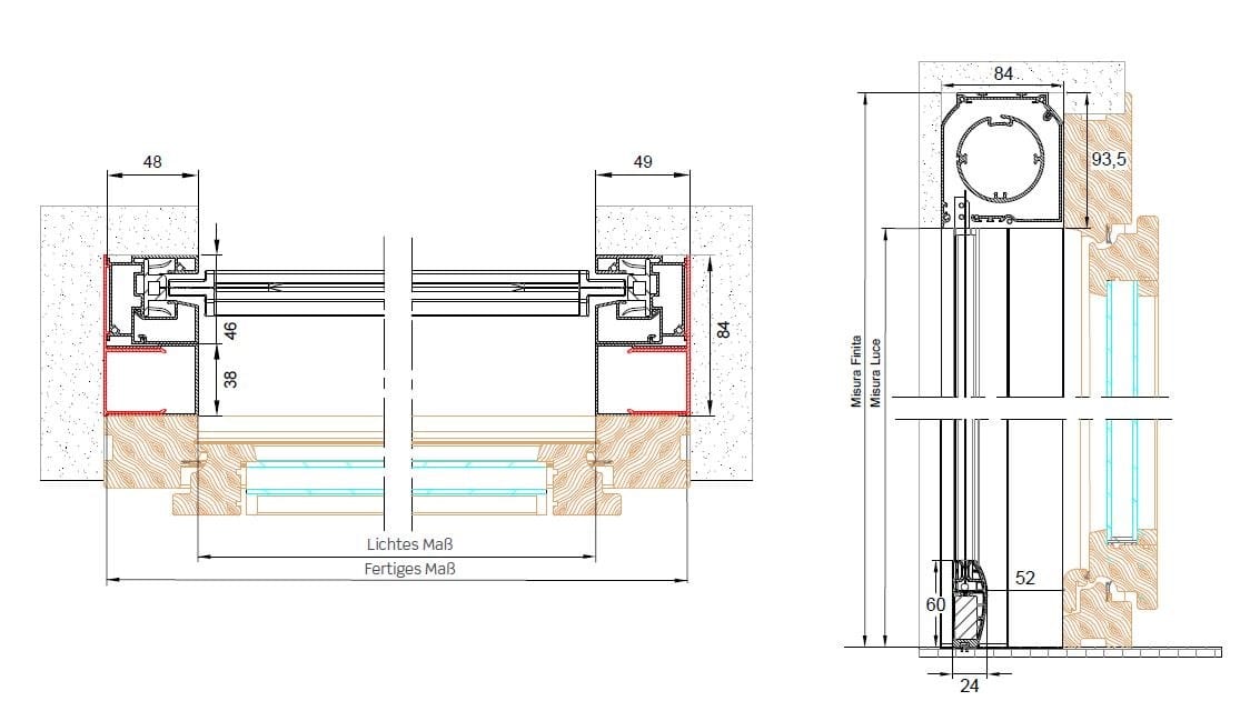 Вертикальный рольставни встраиваемые москитная сетка Mv Line москитные сетки-большие встроенные размеры ARCH-00000591