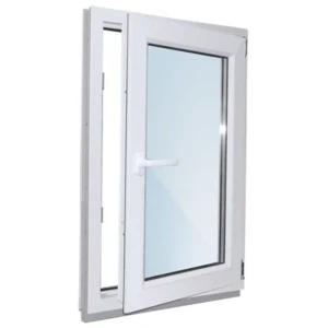 91057547 Пластиковое окно ПВХ Deceuninck правый 1200x600мм одностворчатый двухкамерный стеклопакет белый STLM-0461371