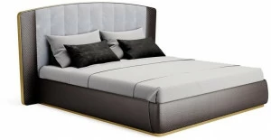 SM Living Couture Двуспальная кровать из кожи и бархата с мягким изголовьем Couture Bed_02