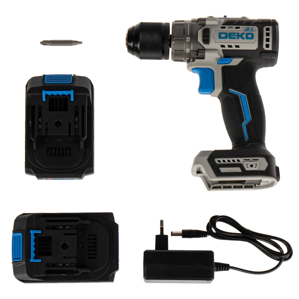 Аккумуляторная дрель-шуруповерт DEKO ZKCD20V с двумя батареями 89366086 STLM-0848663 - Вид №3