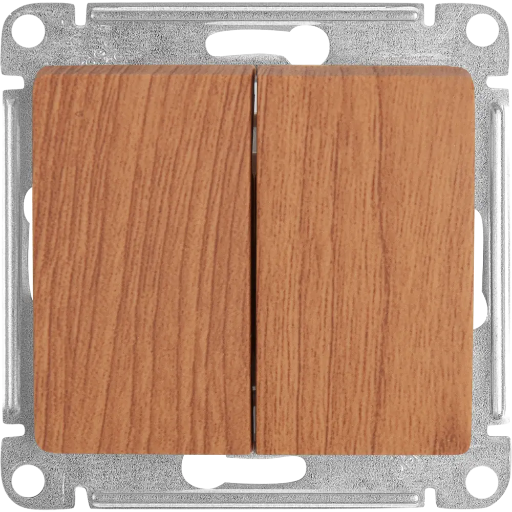 Выключатель встраиваемый Systeme Electric Glossa СХ5 2 клавиши цвет дуб STLM-2147409