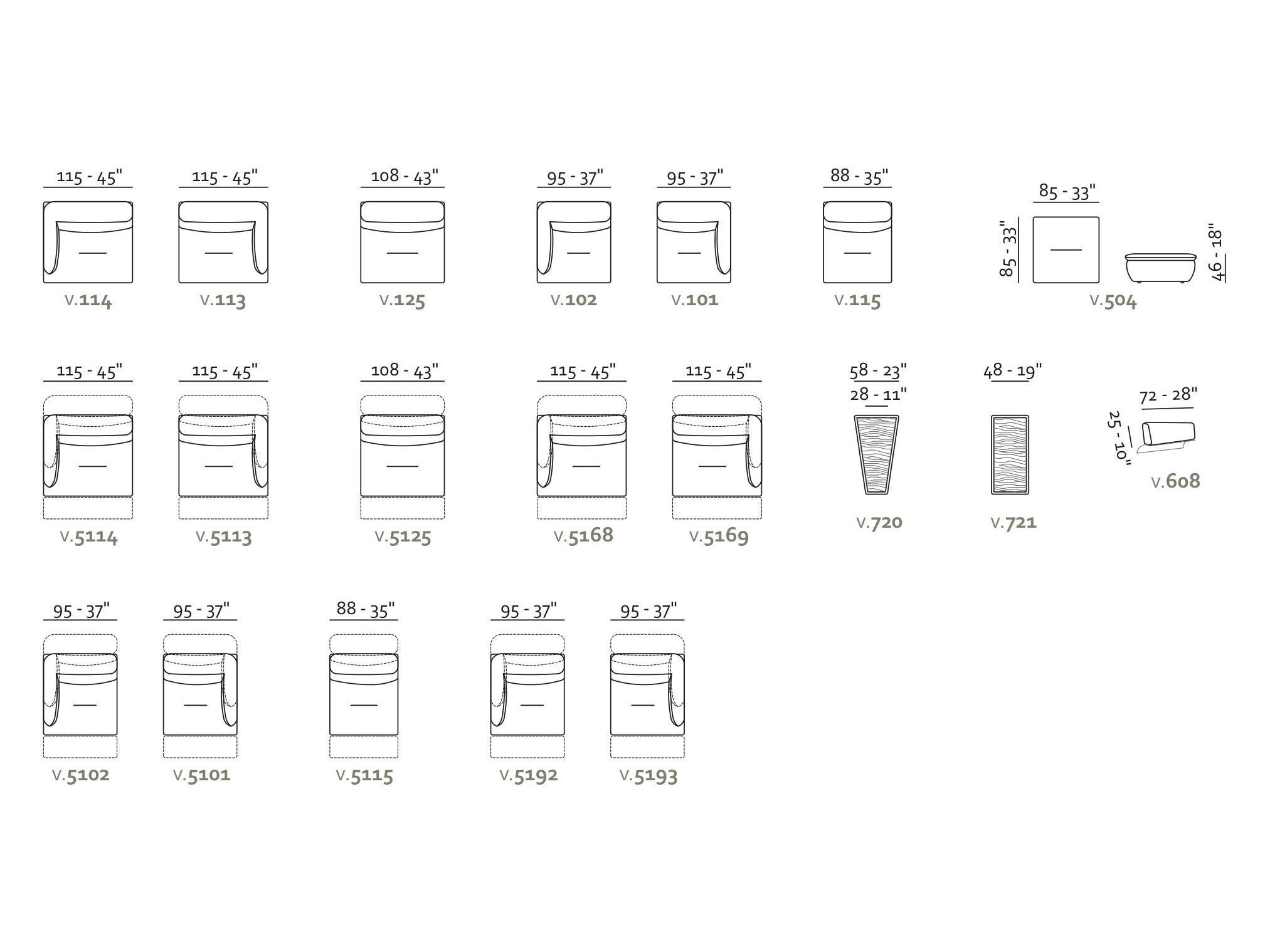 2-местный тканевый диван Max Divani SPECIALE ARCH-00031403 - Вид №3