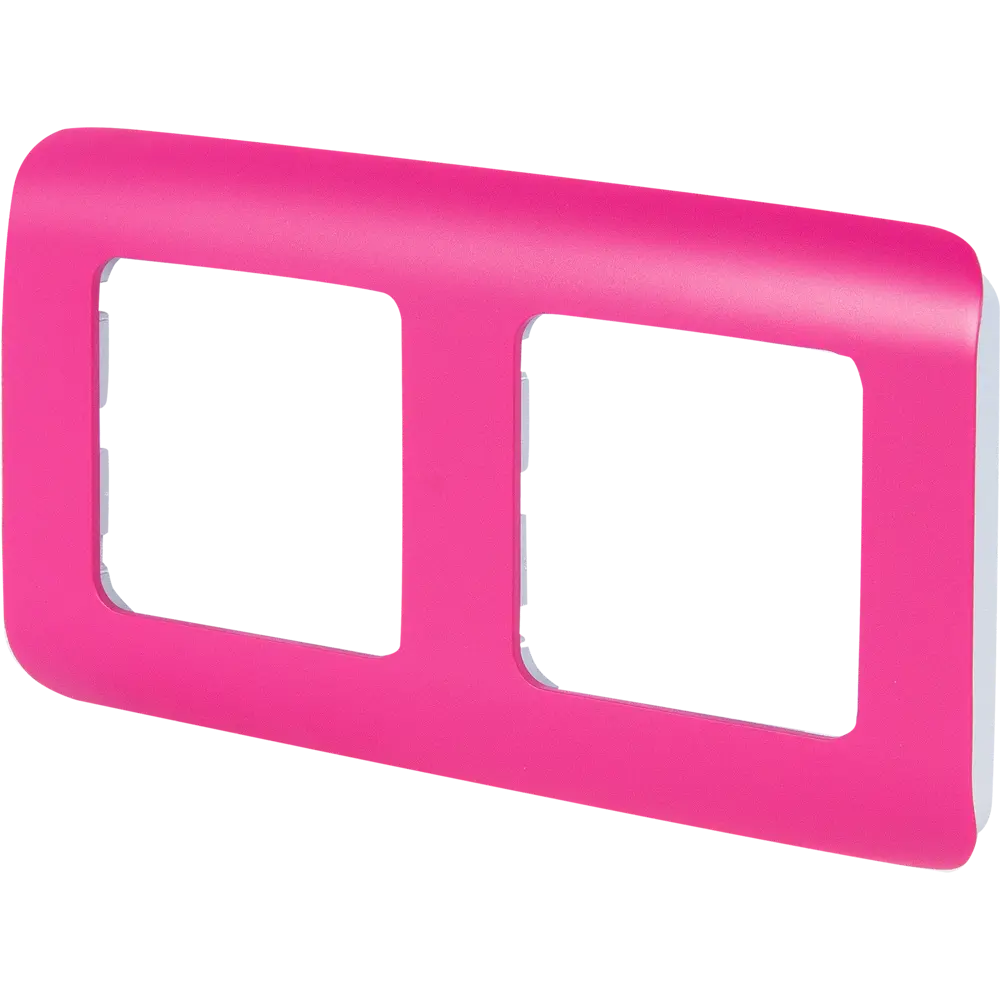 Рамка для розеток и выключателей Lexman Cosy 2 поста, цвет фуксия STLM-2102765 - Вид №1