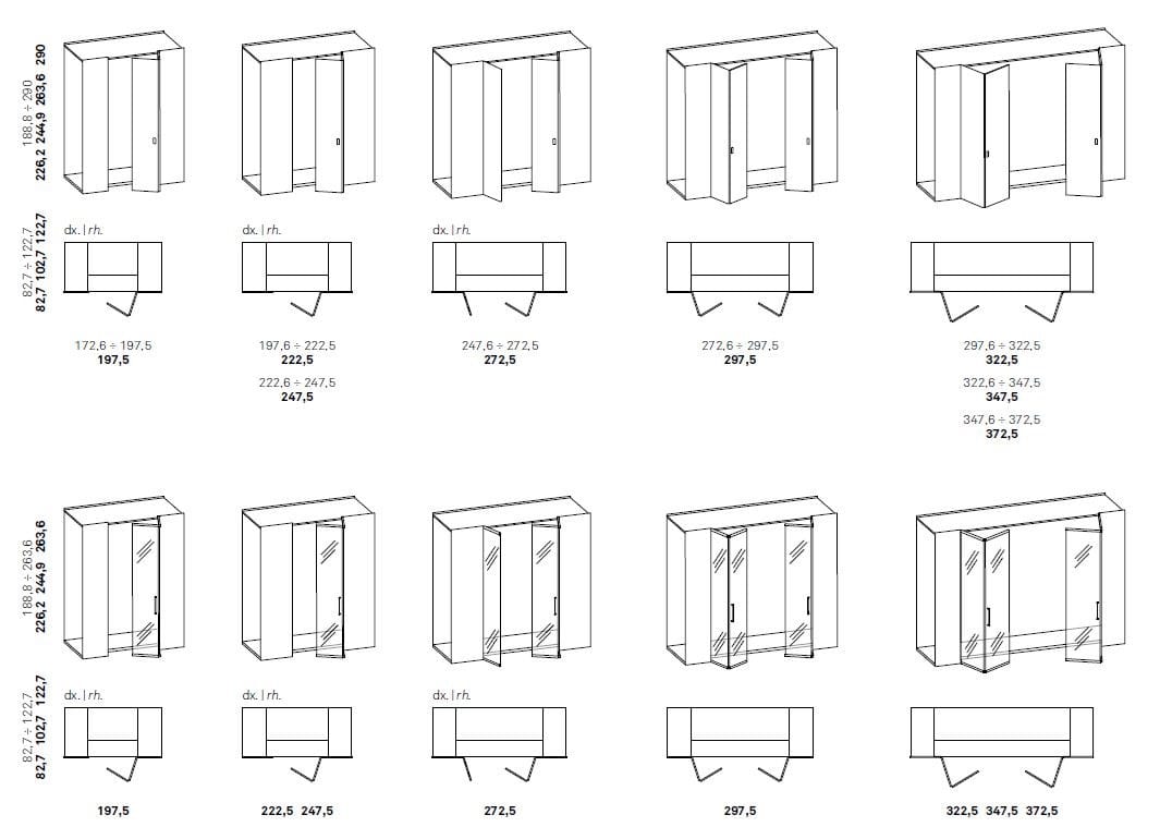 Шкаф из дерева и стекла Caccaro гардеробная ARCH-00043967 - Вид №20