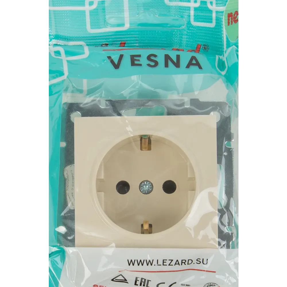 Розетка LEZARD Vesna с защитой от детей, кремовый 84408555 STLM-1575898 - Вид №5