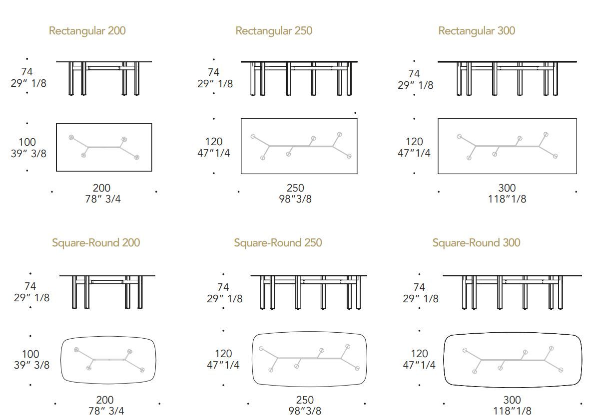 Деревянный и стеклянный стол REFLEX RAMO 72 ARCH-00086570 - Вид №1