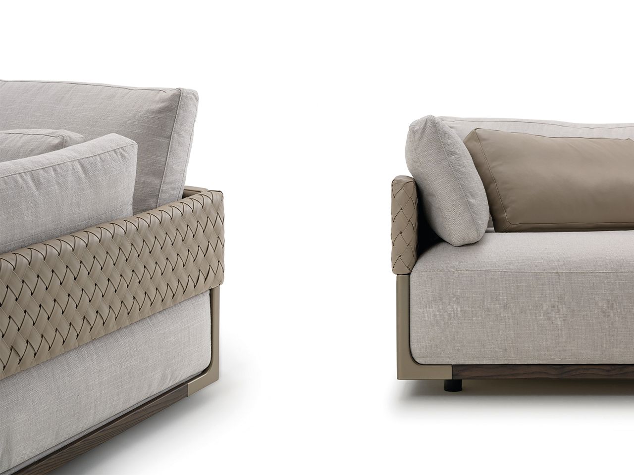 Секционный тканевый диван с полуостровом Turri DRUM ARCH-00079638 - Вид №1