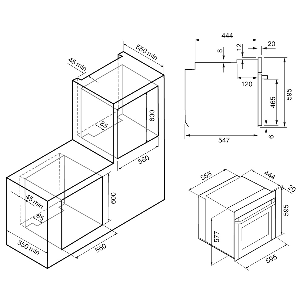 9956891 Электрический духовой шкаф KRONA BIRNE 60 BL черный KRONA1 STDN-0099307 - Вид №16