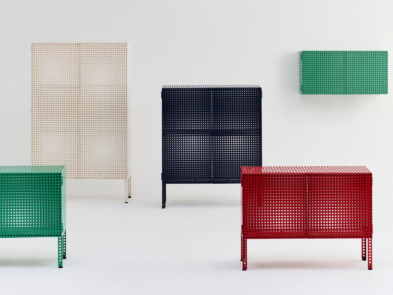 Горизонтальный стальной навесной шкаф с порошковым покрытием Hay перфорированный шкаф ARCH-00134850 - Вид №9