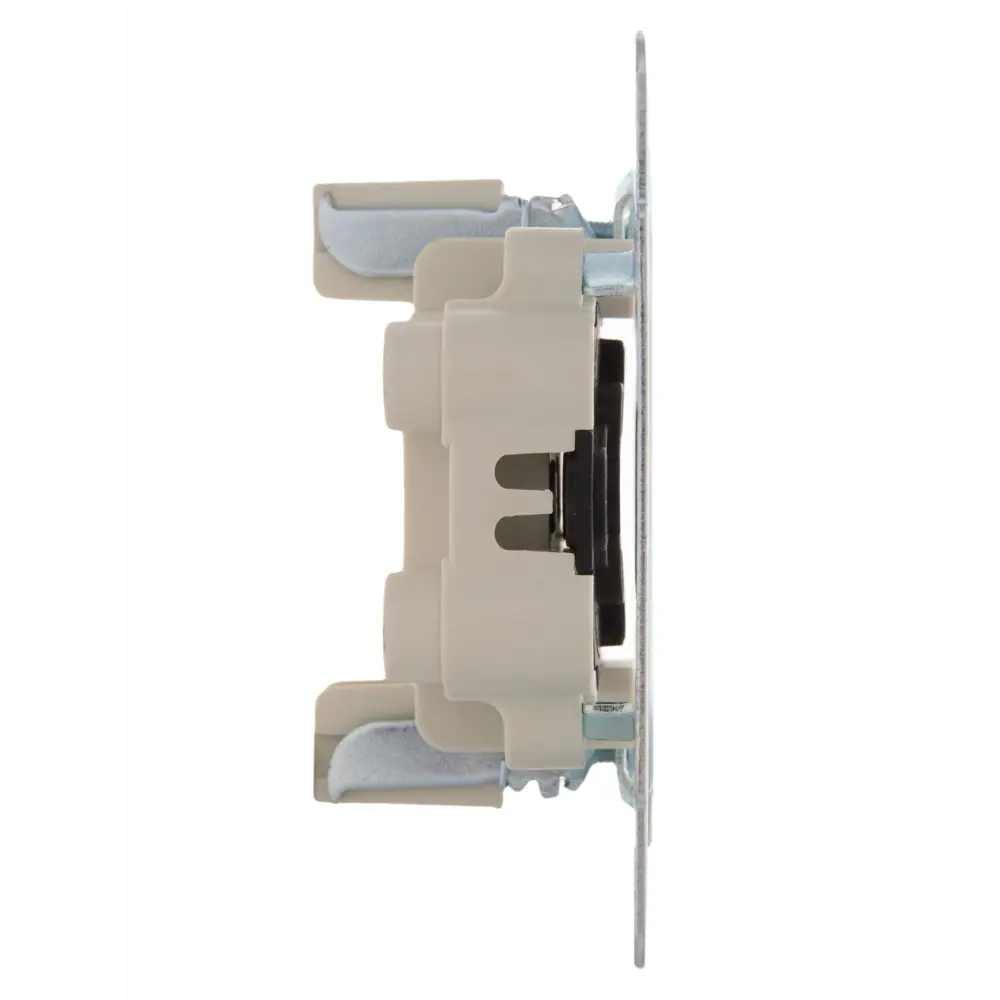 Розетка двойная Lezard Karina без заземления цвет кремовый STLM-2155562 - Вид №3