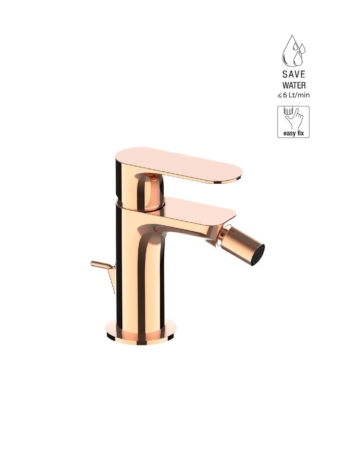 Однорычажный смеситель для биде с ограничителем расхода Rubinetterie Frattini Lea ARCH-00120499 - Вид №9