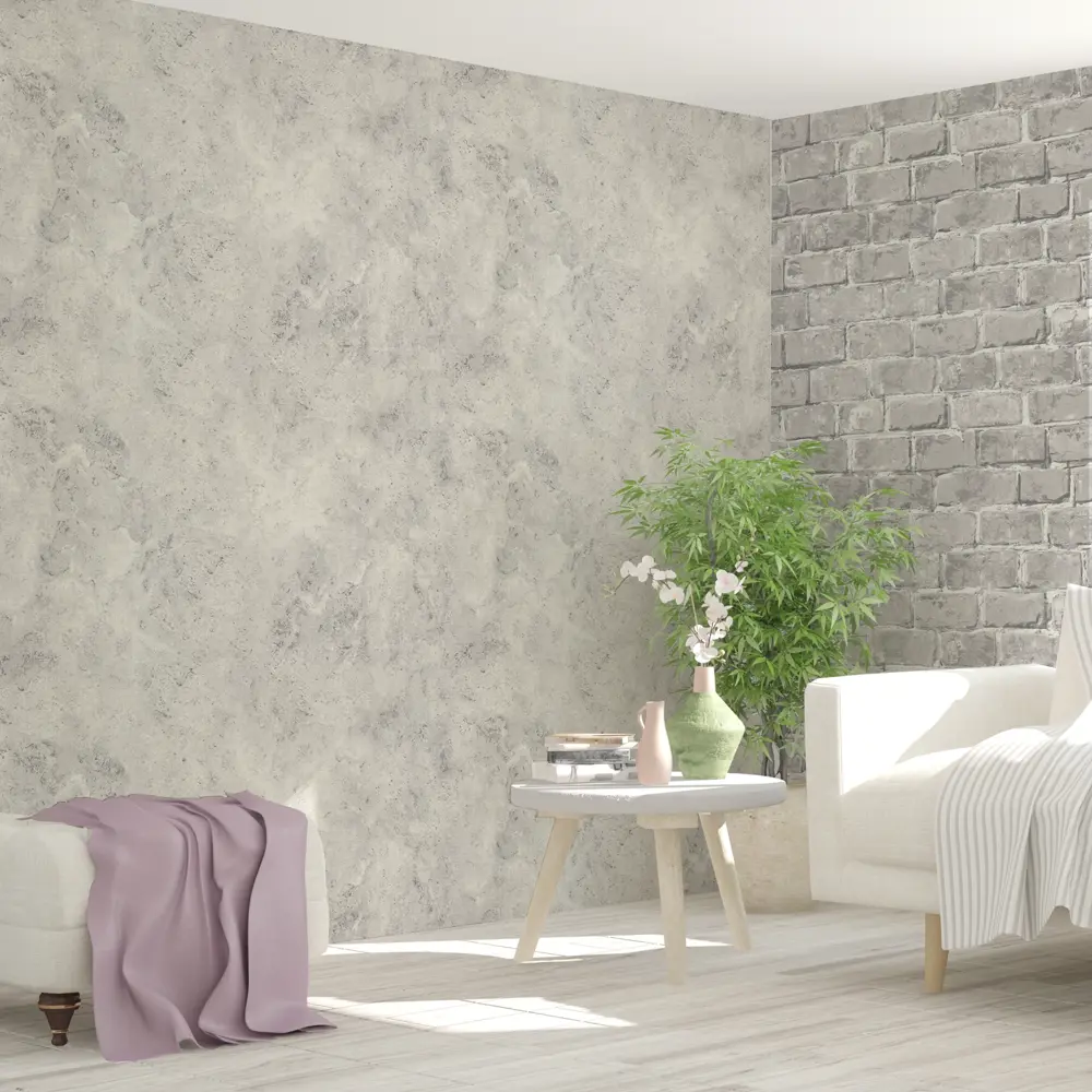 Обои флизелиновые Inspire Rock светло-серые 1.06 м Granit 5 STLM-2153655 - Вид №4