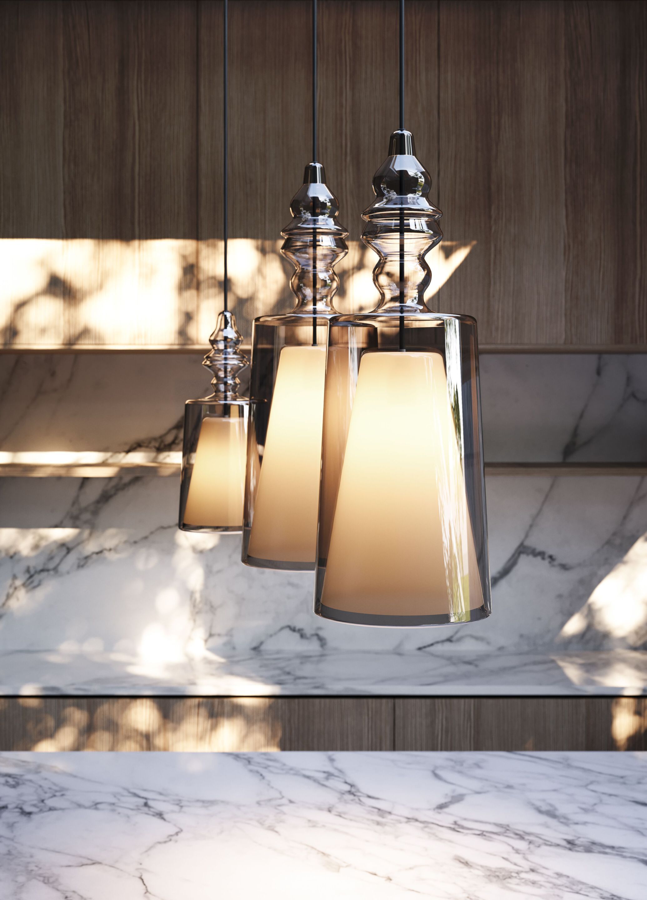 Подвесной светильник из боросиликатного стекла Karman Alibaglass ARCH-00109757 - Вид №9