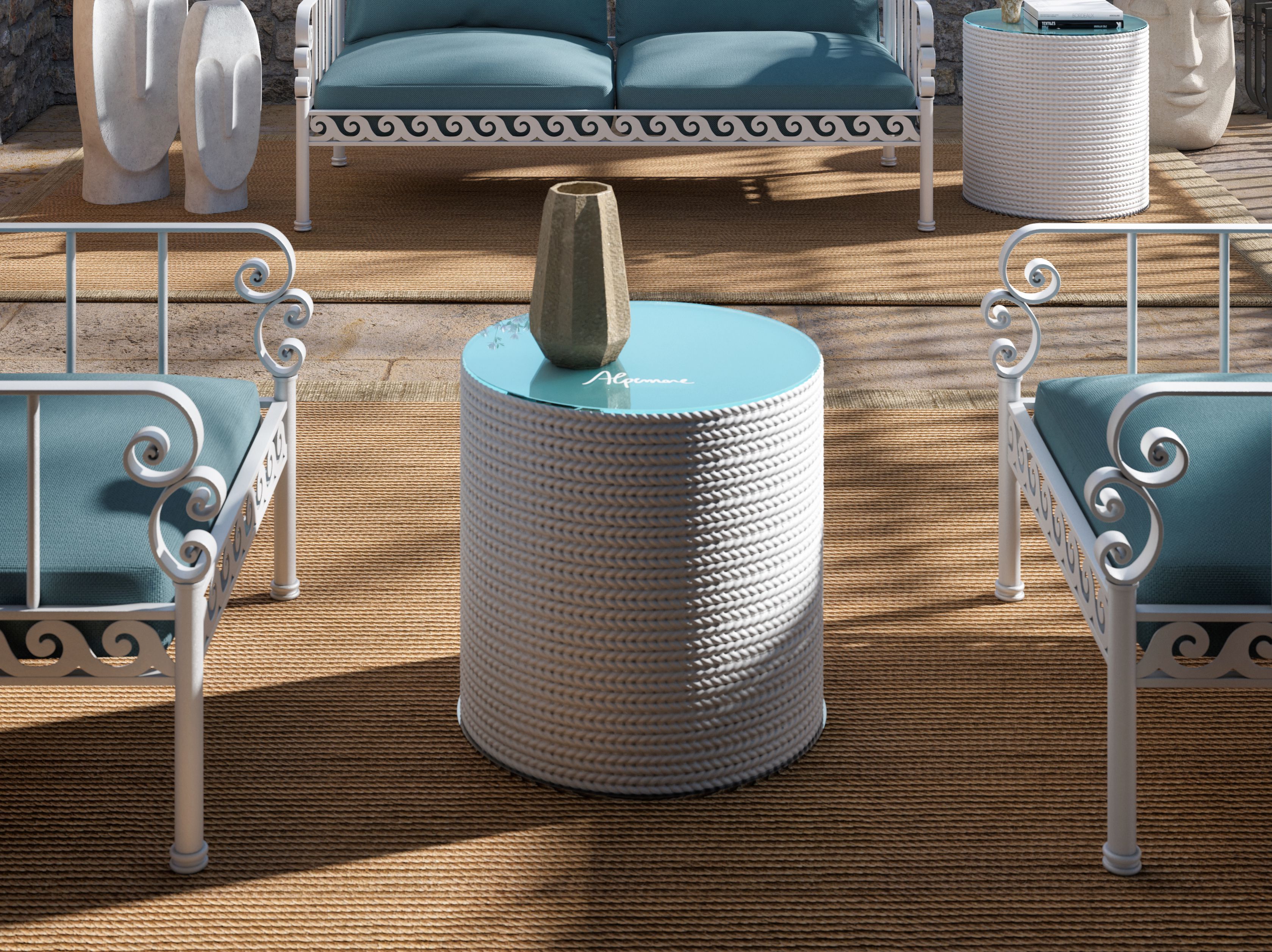 Журнальный столик из полиуретана и стекла Galbiati Outdoor Alpemare Collection ARCH-00114165 - Вид №5