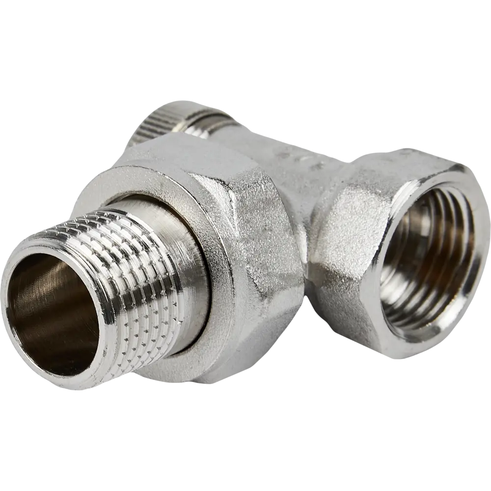 Запорный клапан для радиатора угловой Euros 1/2" латунь STLM-2112741 - Вид №2