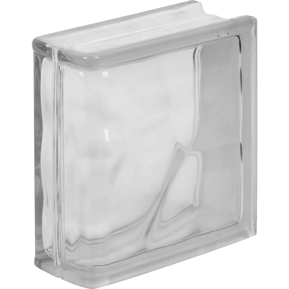 Стеклоблок Богема бесцветный торцевой Волна VITRABLOCK STLM-2125052