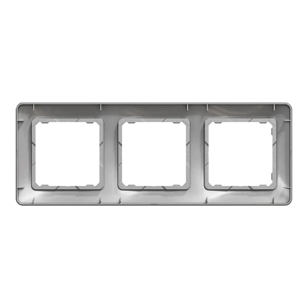 Рамка для розеток и выключателей Systeme Electric Sedna Design 3 поста, цвет алюминий STLM-2090478 - Вид №2