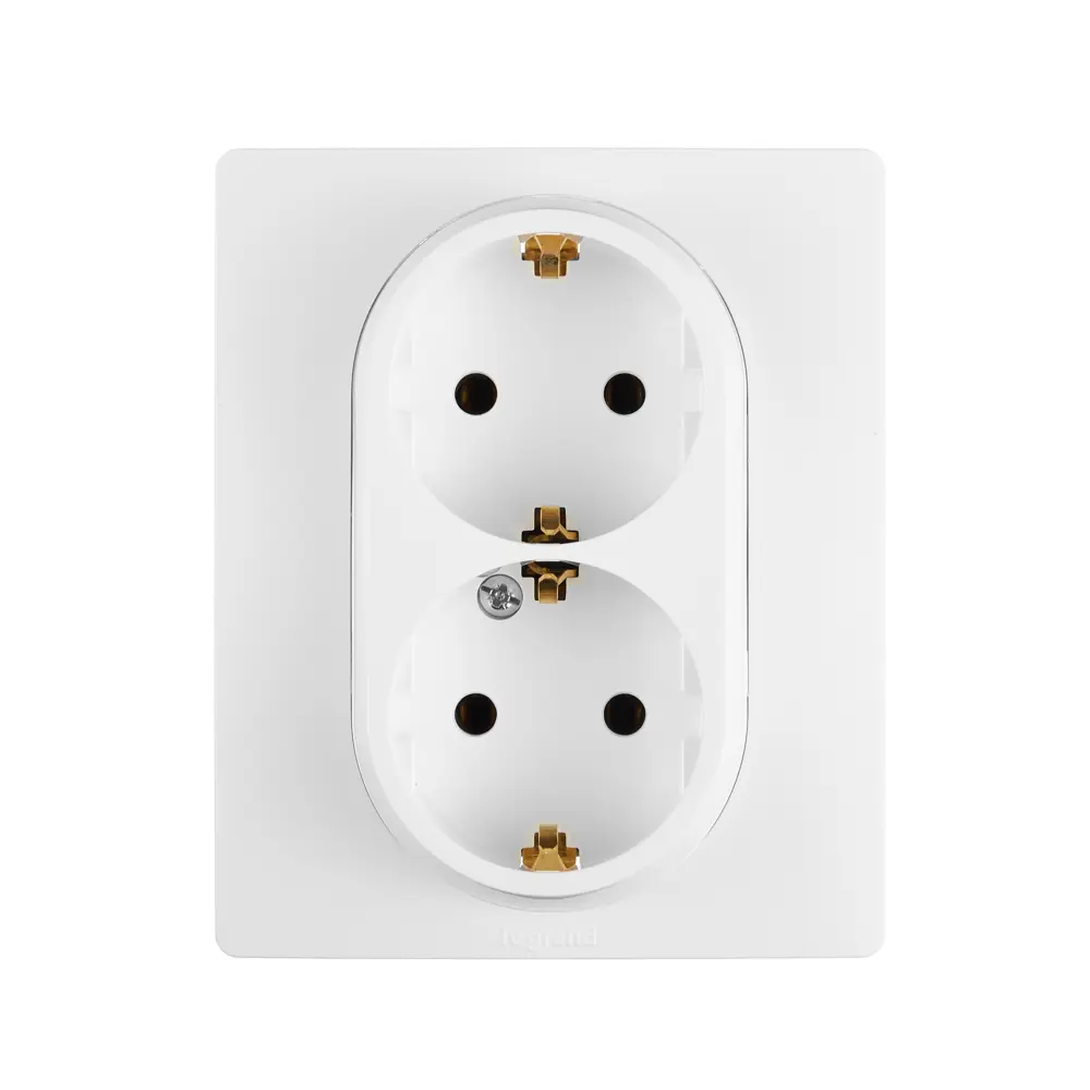 Legrand Etika — двойная розетка с заземлением для скрытого монтажа 17356222 STLM-1367561
