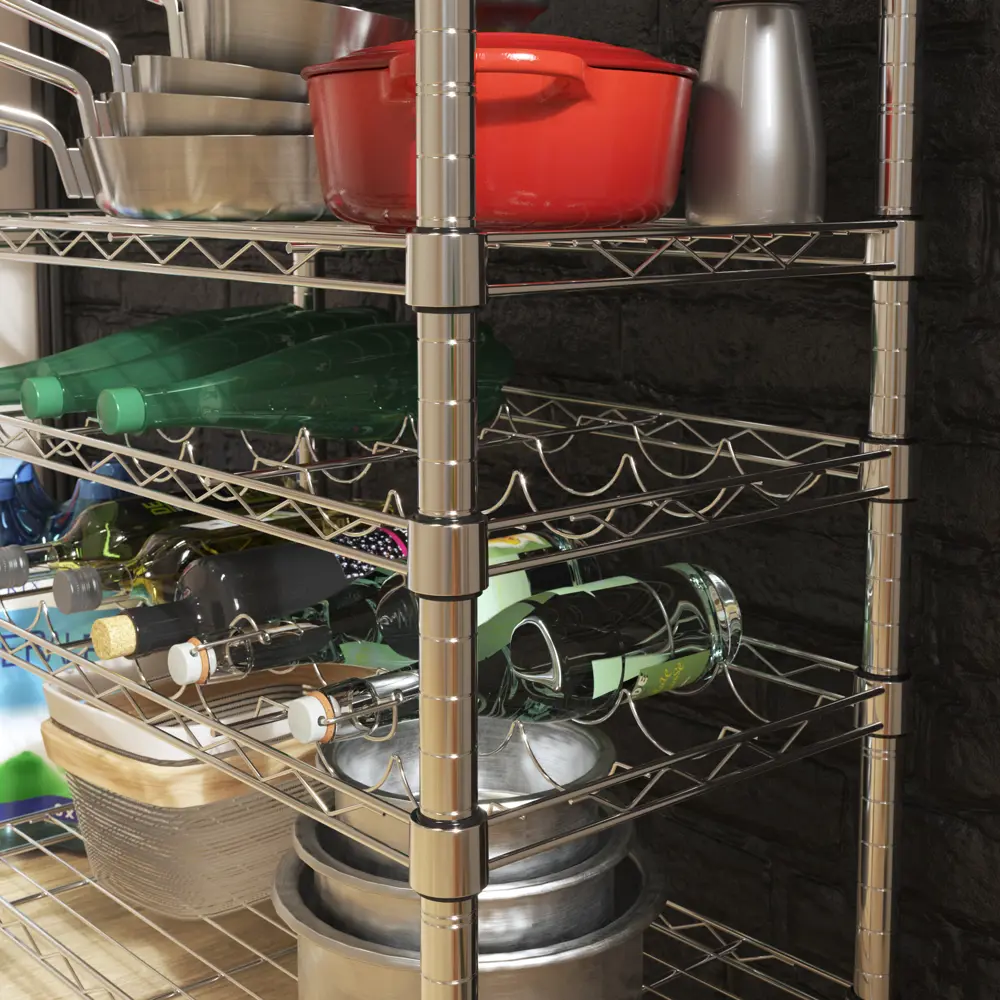 Полка для бутылок KONSENSA 60x35 см цвет хром STLM-2000797 - Вид №3