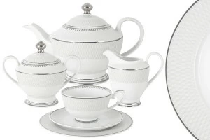 Чайный сервиз фарфоровый 23 предмета на 6 персон белый "Эдельвейс" MIDORI  00-3973397 Белый