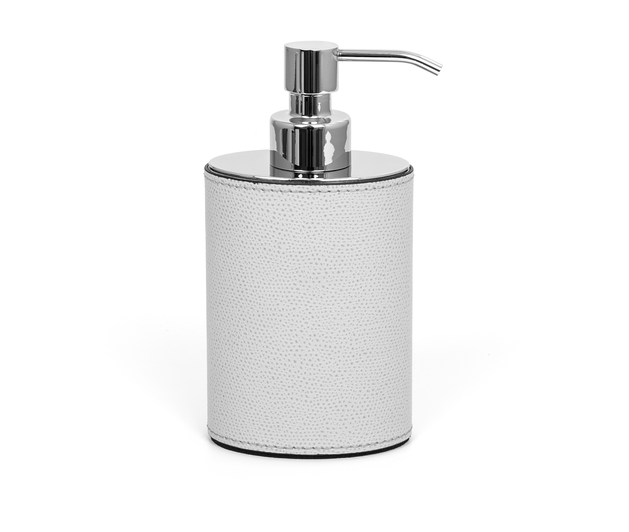 Дозатор для мыла Poseidon овальный - Ø 8XH16 см / тканая кожа_coffee