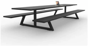 BuzziSpace Прямоугольный стол для пикника со встроенными скамейками