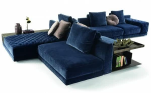 Frigerio Salotti Модульный тканевый диван с полкой для журналов Miller