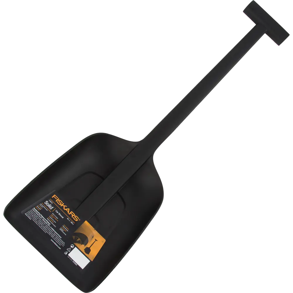 Лопата для уборки снега Fiskars Solid укороченная 22x63 см пластик c черенком STLM-2033614