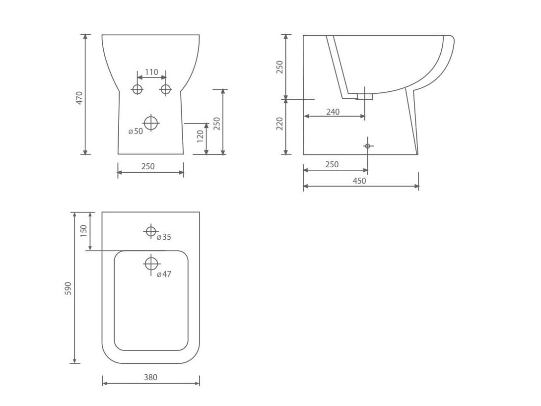Фарфор биде EVER Life Design Стиль 47 ARCH-00105687 - Вид №3