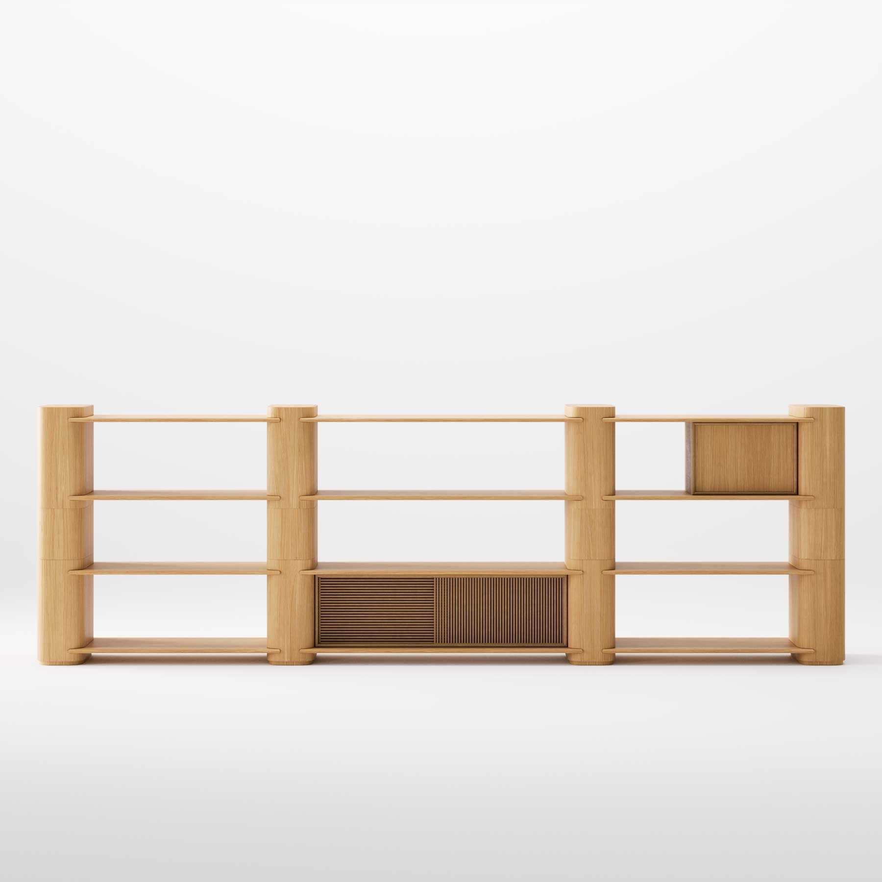 Деревянный самонесущий модульный книжный шкаф Wewood Path ARCH-00032308 - Вид №27