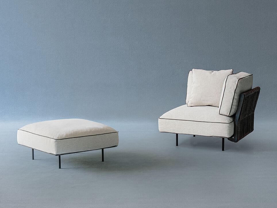 Ткань квадратный сад пуфик Potocco Soul ARCH-00092391 - Вид №1