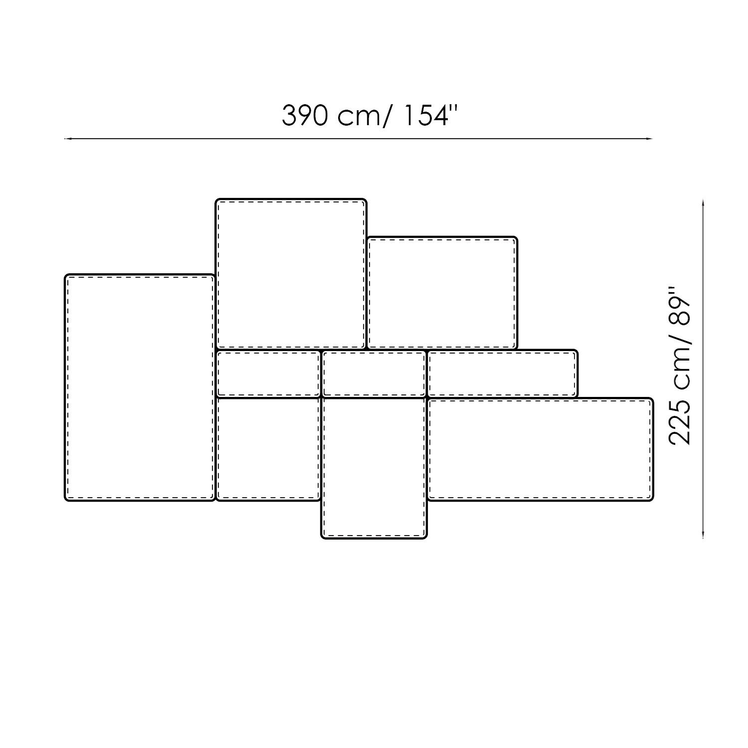 Модульный тканевый диван BONALDO арахис ARCH-00098902 - Вид №45