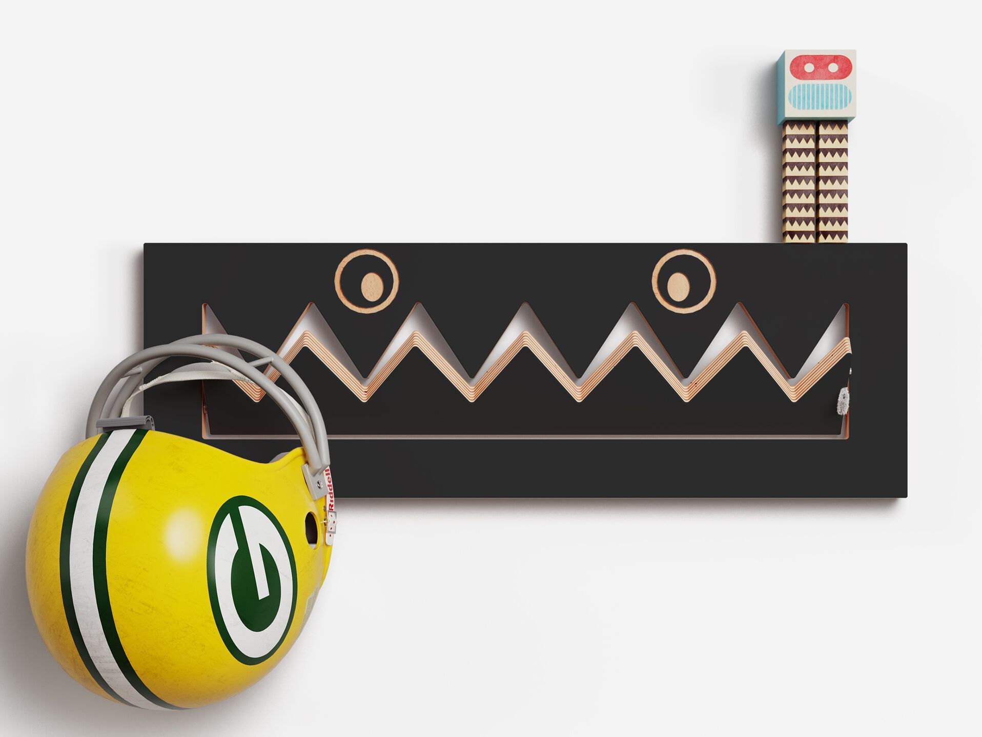 Вешалка для одежды из фанеры AMBIVALENZ Fläpps Monsterhäng 60x20-1 ARCH-00124147