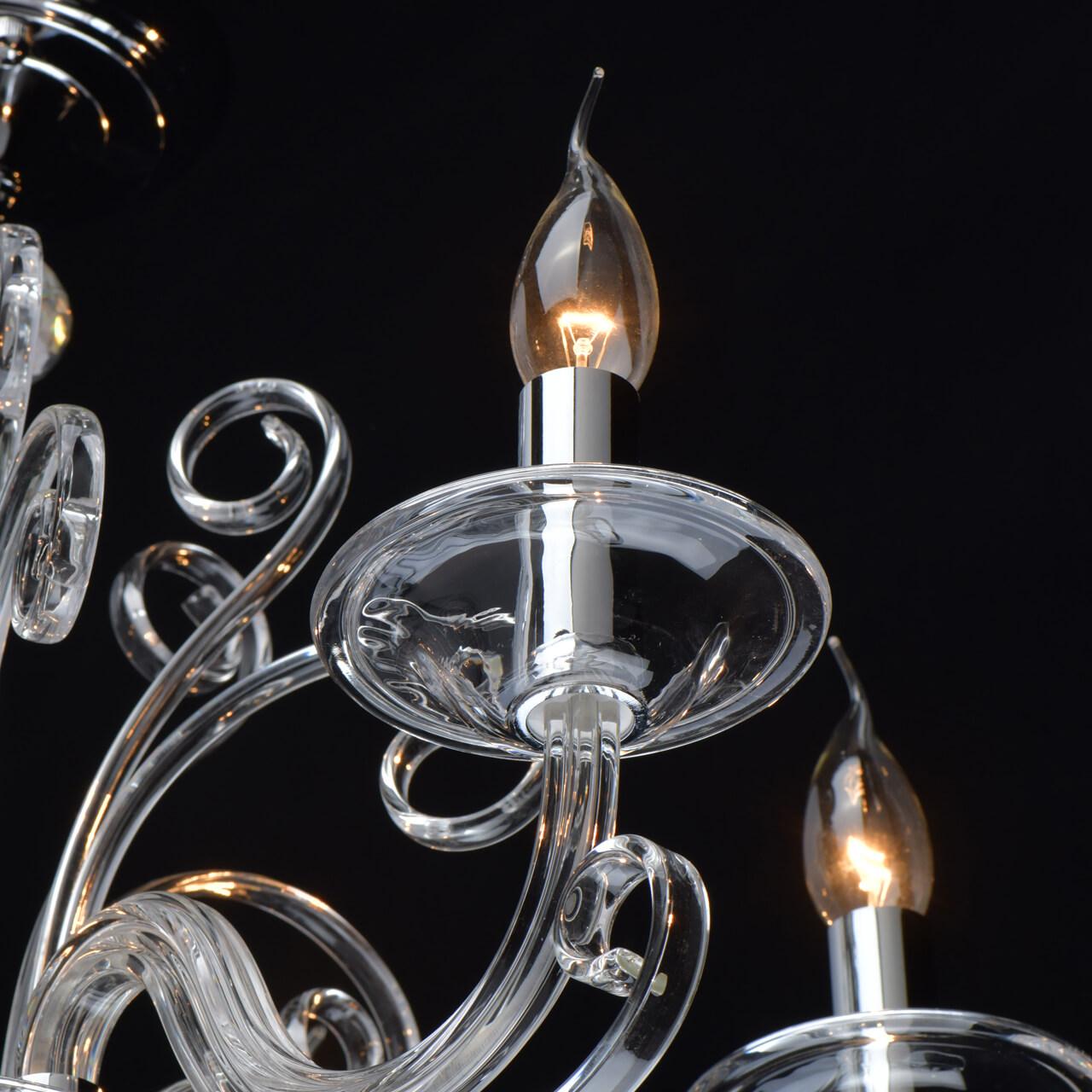 Подвесная люстра MW-Light Элла 483013306 MW-LIGHT ДИЗАЙНЕРСКИЕ, ЭЛЛА 279663 Хром  - Вид №3